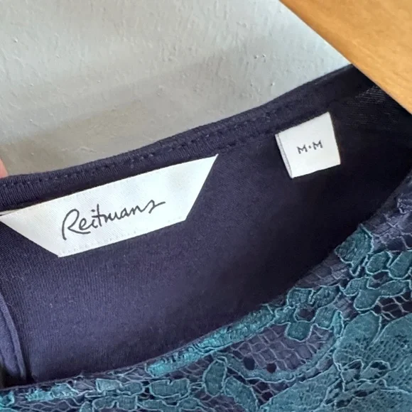 Reitmans Midnight Blue Lace Top - Picture 2 of 7